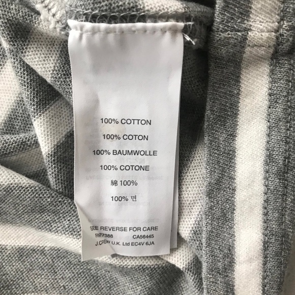 3/$20 J Crew striped turtleneck top gray white - Picture 4 of 8